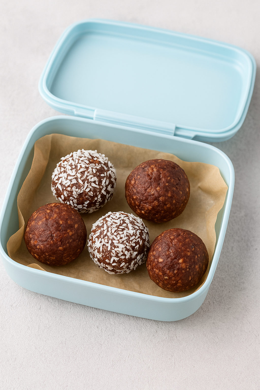 Dattel-Kakao-Energy Balls (zuckerfrei, no-bake)