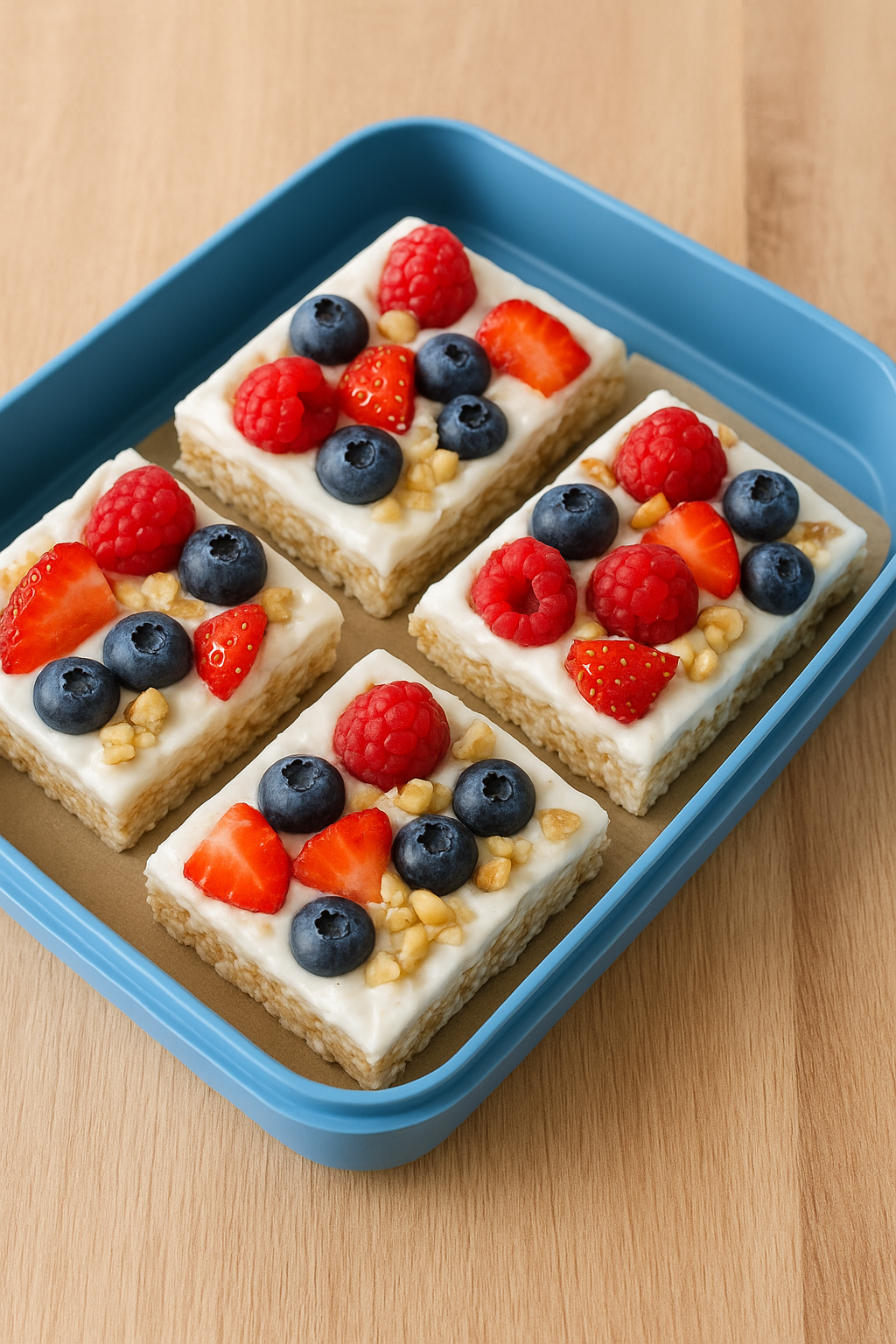 Zuckerfreie Joghurt-Frucht-Schnitten: der gefrorene Energy-Snack für die Brotbox