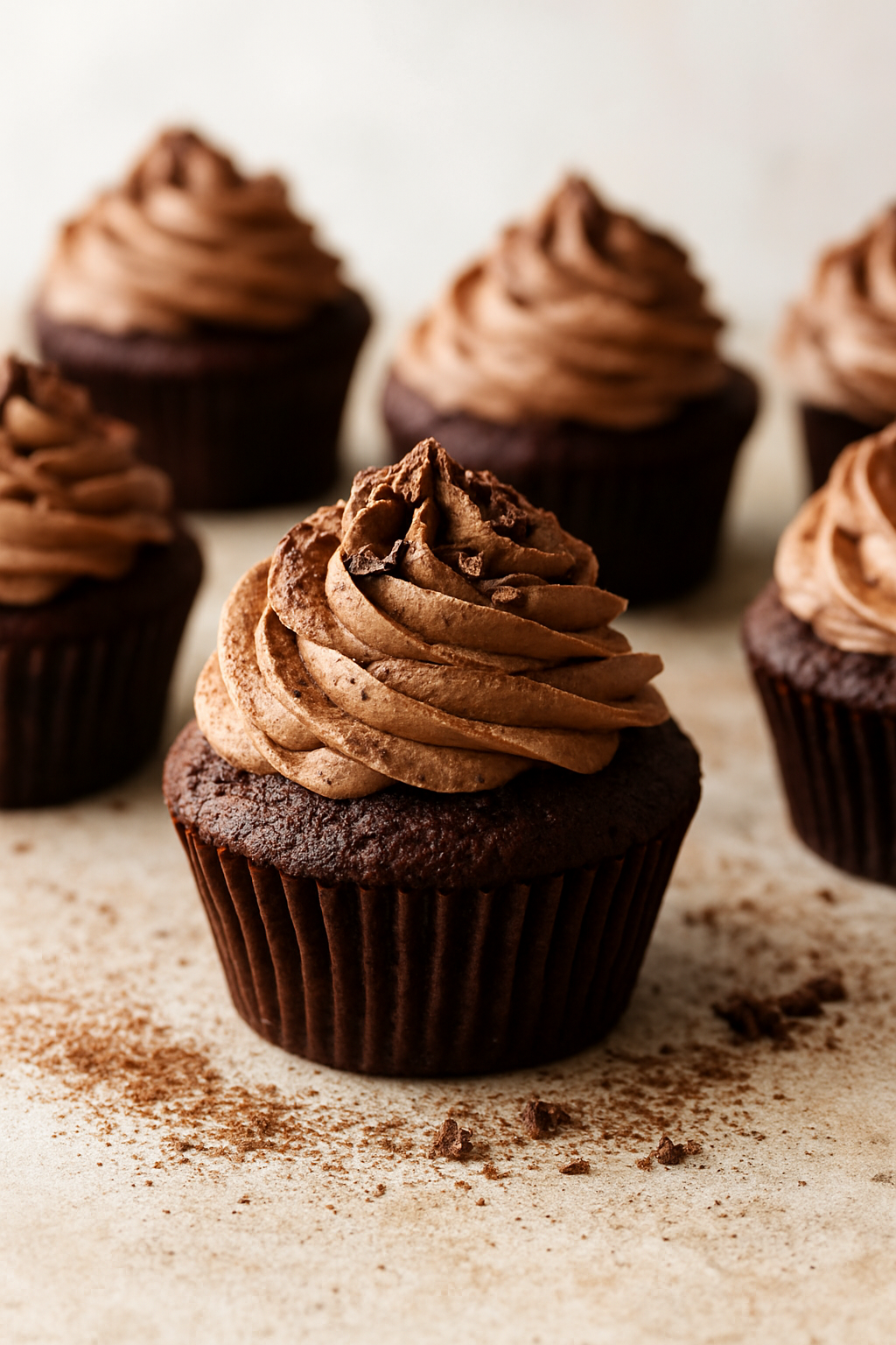 Zuckerfreie Schoko-Muffins mit cremigem Topping