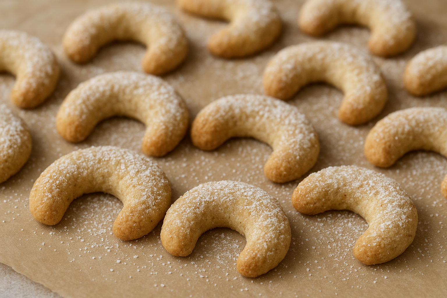 Vanillekipferl zuckerfrei – das klassische Weihnachtsgebäck