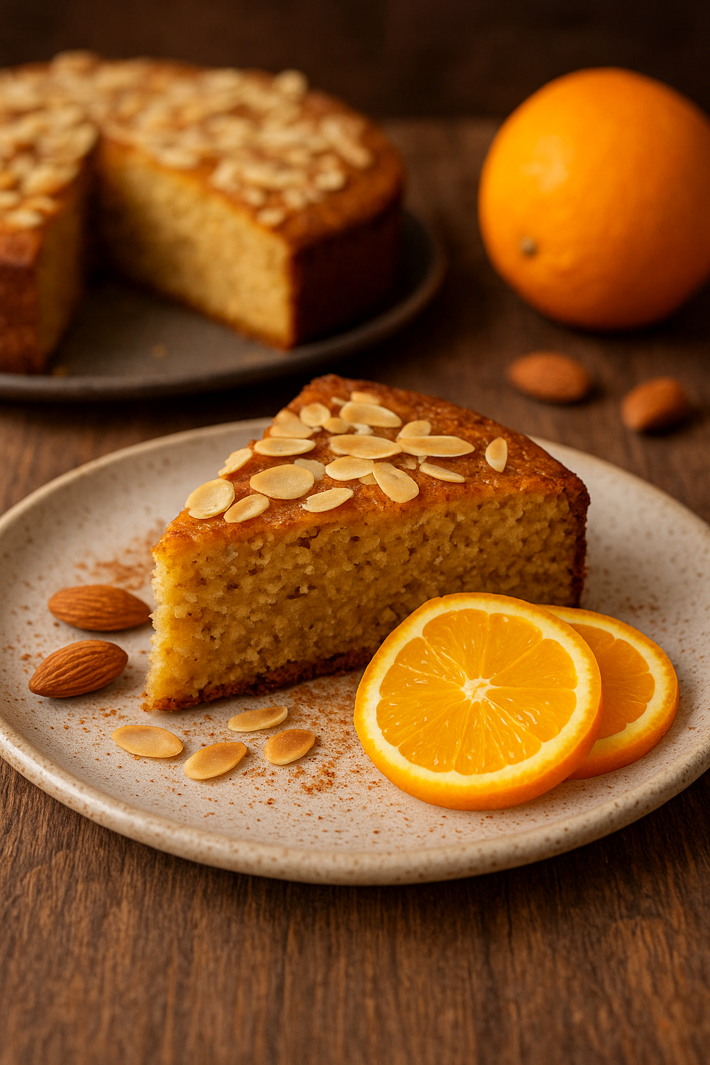 Orangen-Mandel-Kuchen ohne Zucker – saftig, festlich & gesund