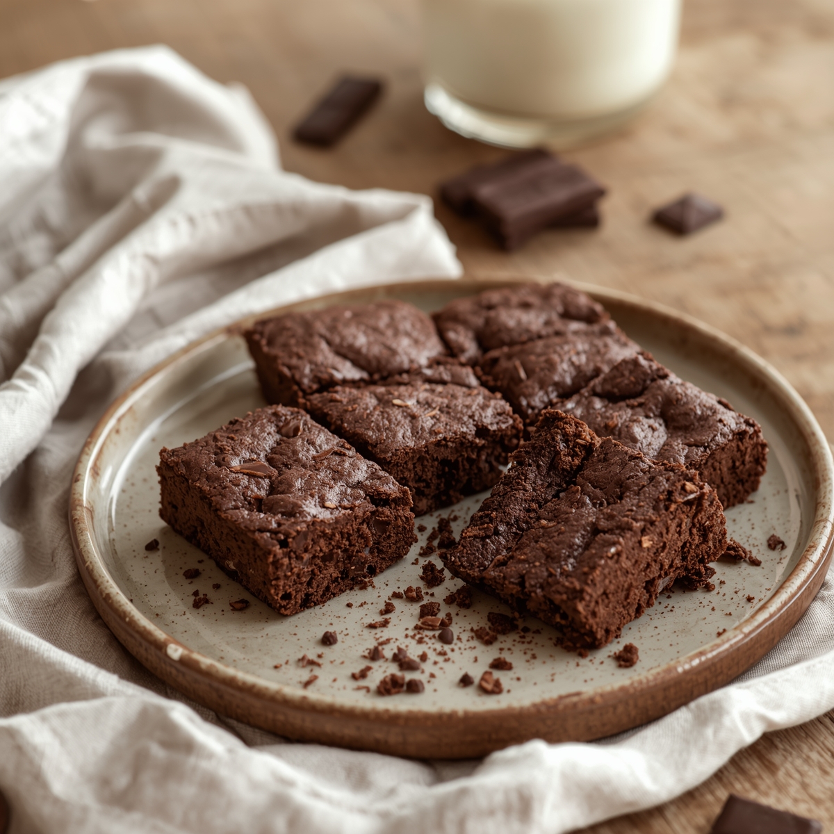 Zuckerfreie Fudgy Brownies – saftig, schokoladig & gesund