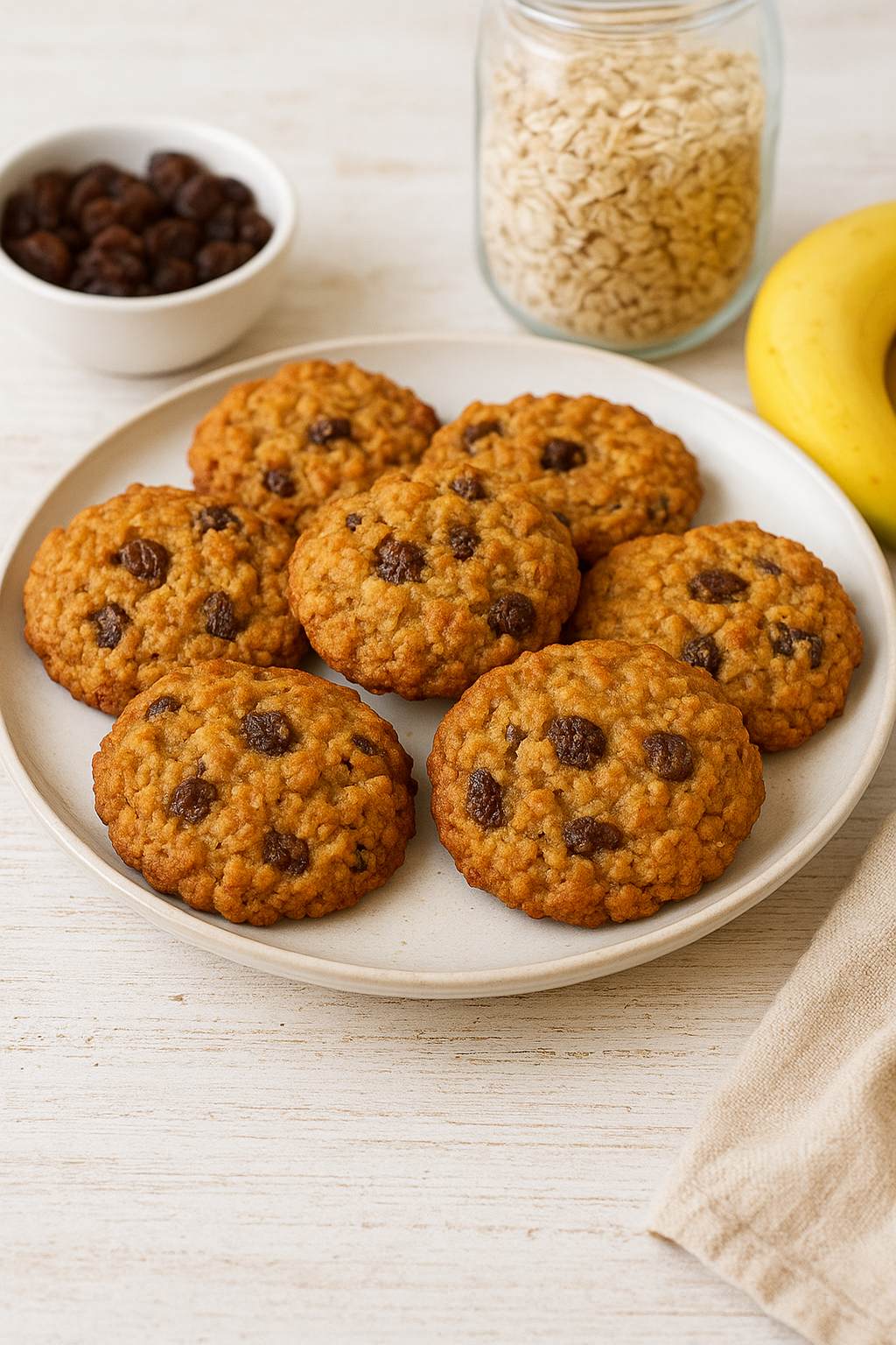 Bananen-Hafer-Cookies (zuckerfrei, kinderfreundlich)