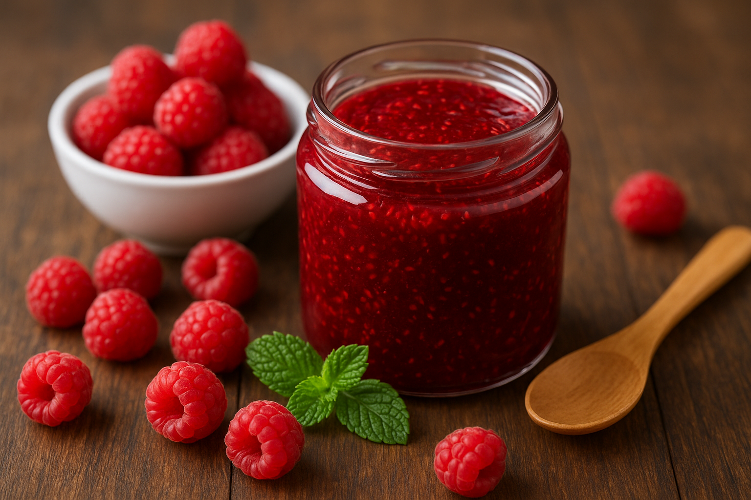 Zuckerfreie Himbeermarmelade