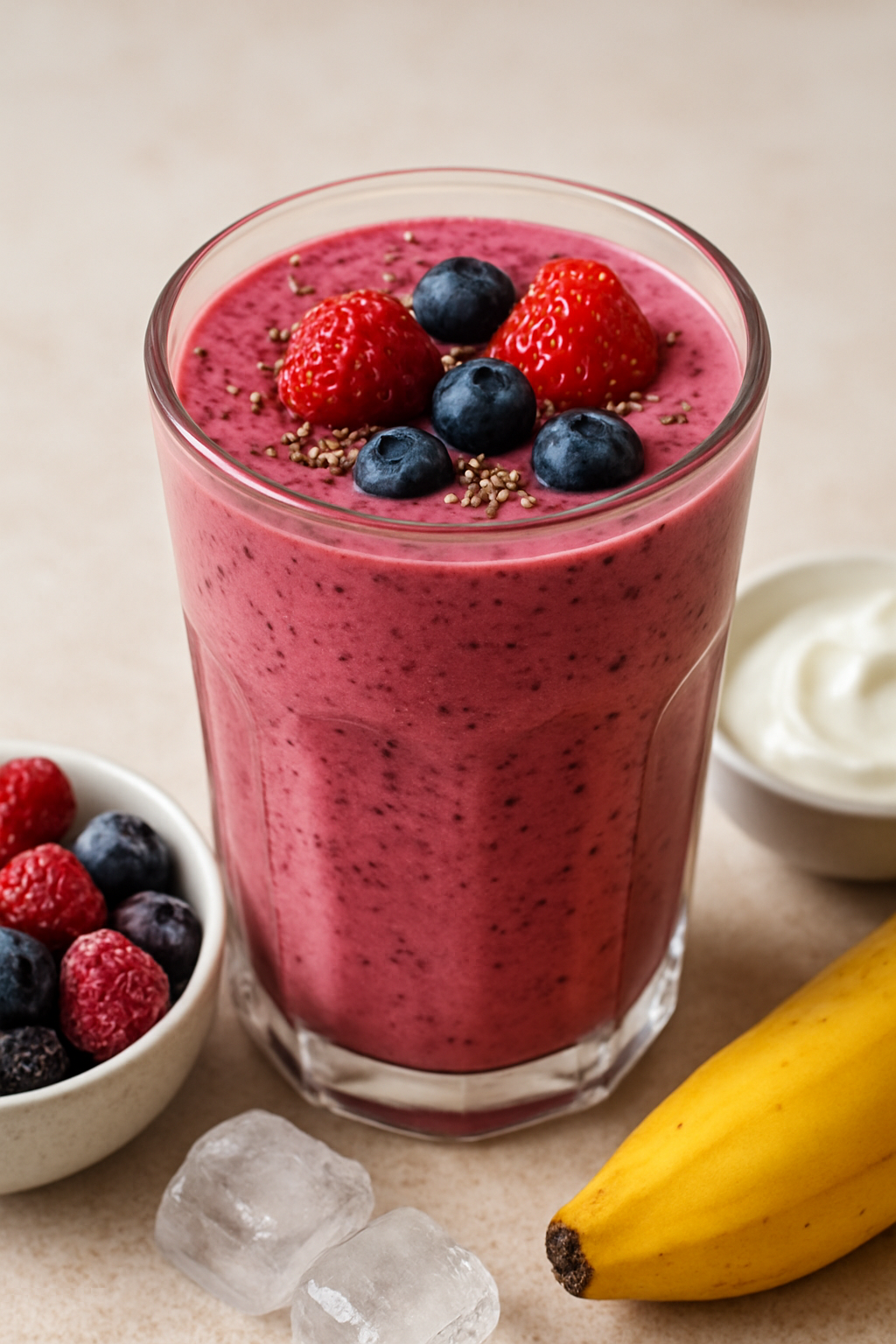 Beeriger Frühstücks-Smoothie – Süß, gesund und komplett zuckerfrei