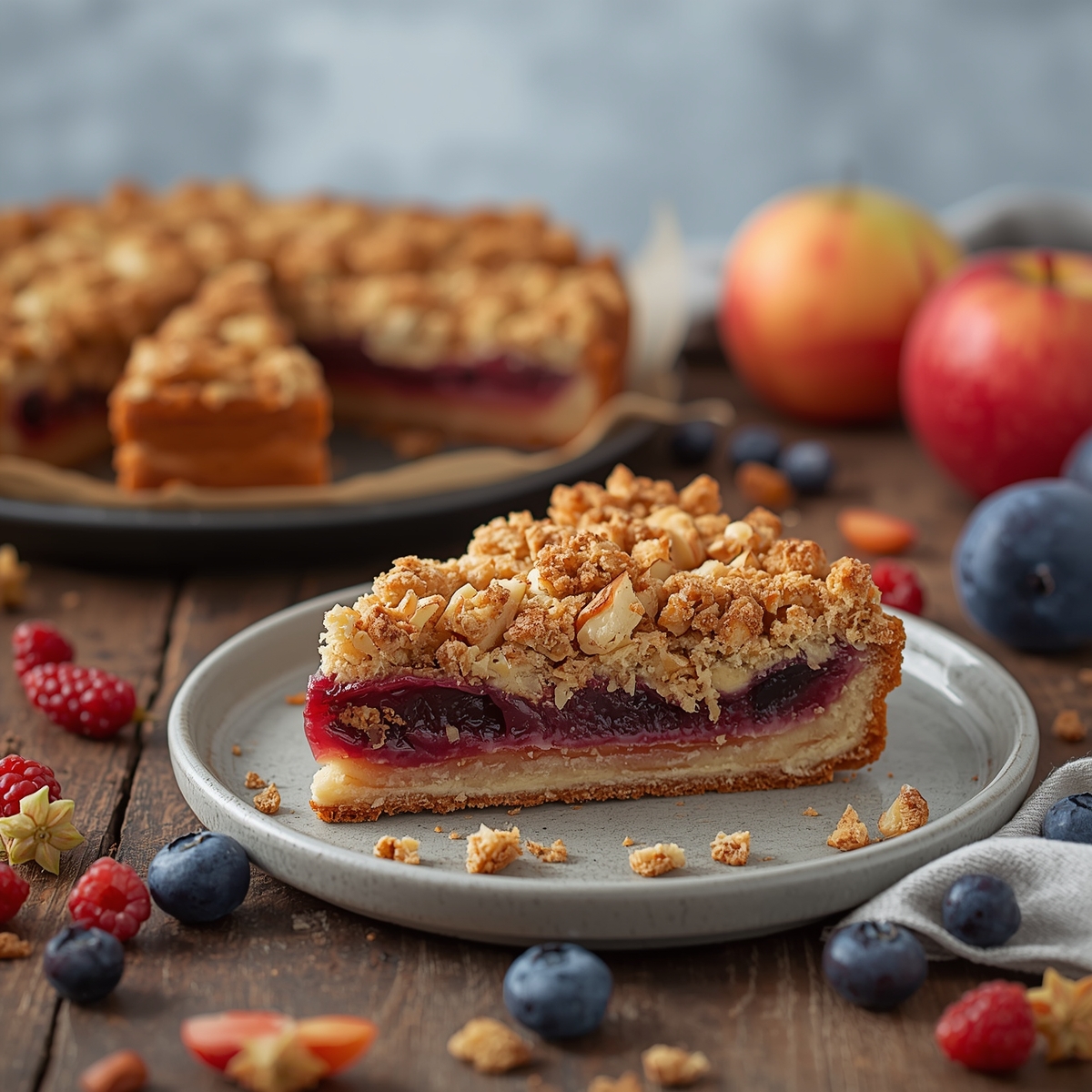 Zuckerfreier Streusel-Obstkuchen – Genuss ohne Reue