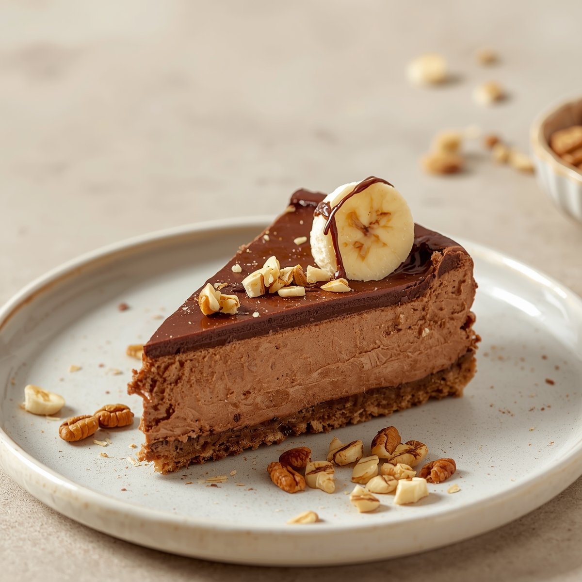 No-Bake Schoko-Bananen-Kuchen – Zuckerfrei genießen ohne Backen